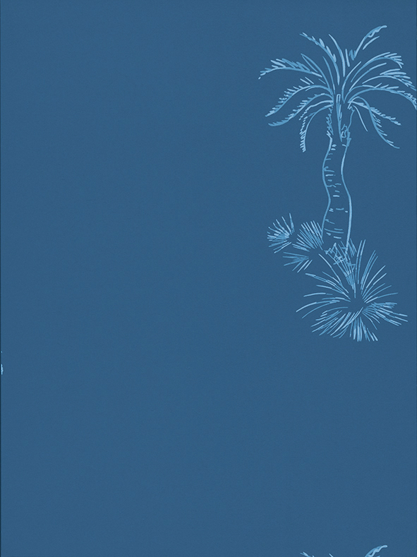 Обои Paint and Paper Library Tresco Lighthouse Palm Blue Pearl 0393LPBLUEP